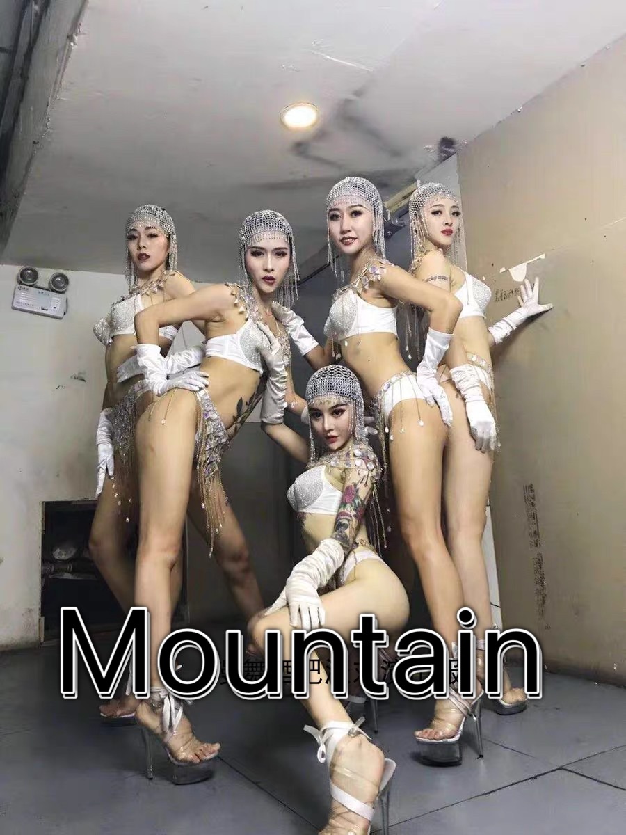 定制舞美设计颗粒亮钻比基尼系列神秘性感gogo酒吧舞台气氛演出服