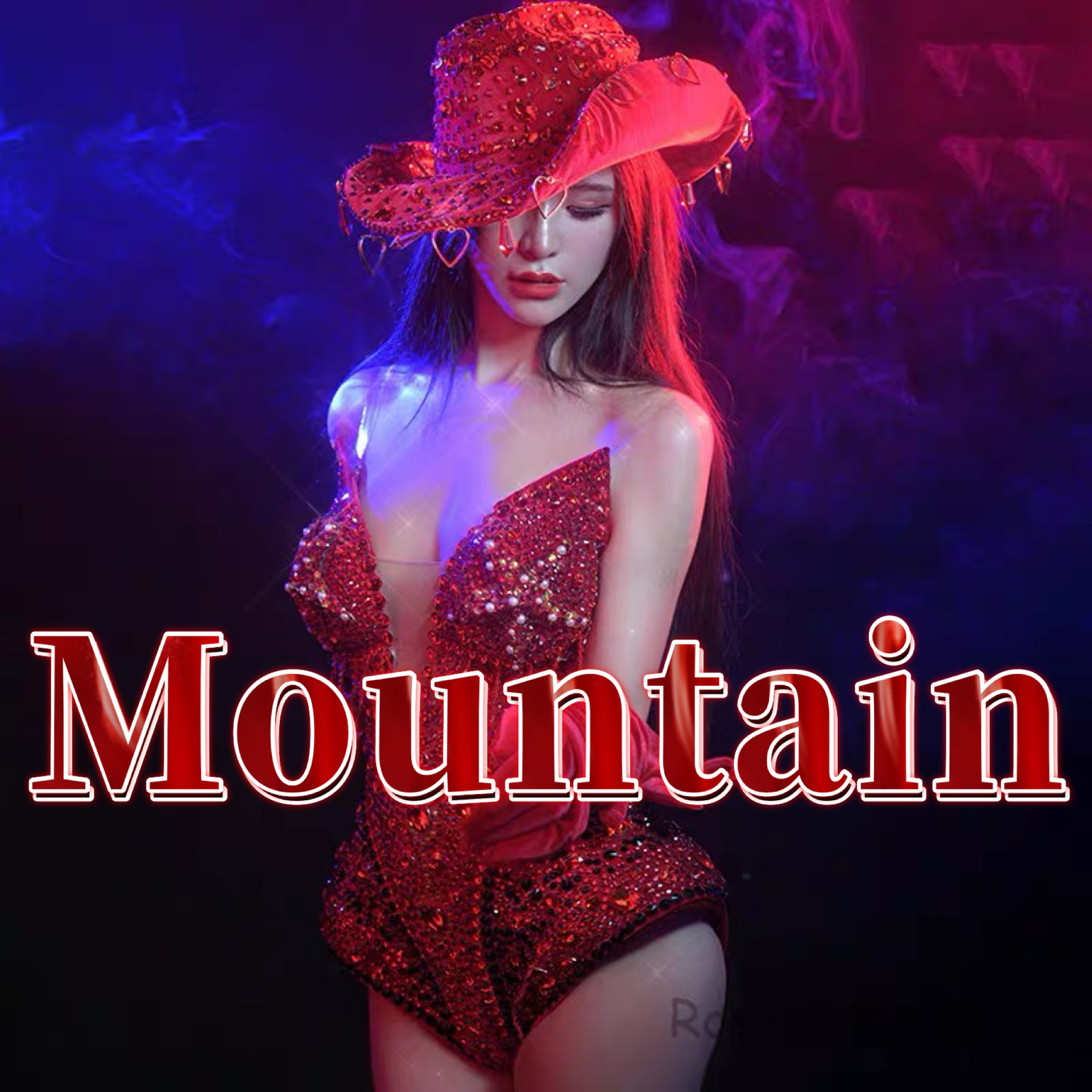 新款红色吊带深v表演套装酒吧夜店蹦迪驻唱女歌手时尚club演出服