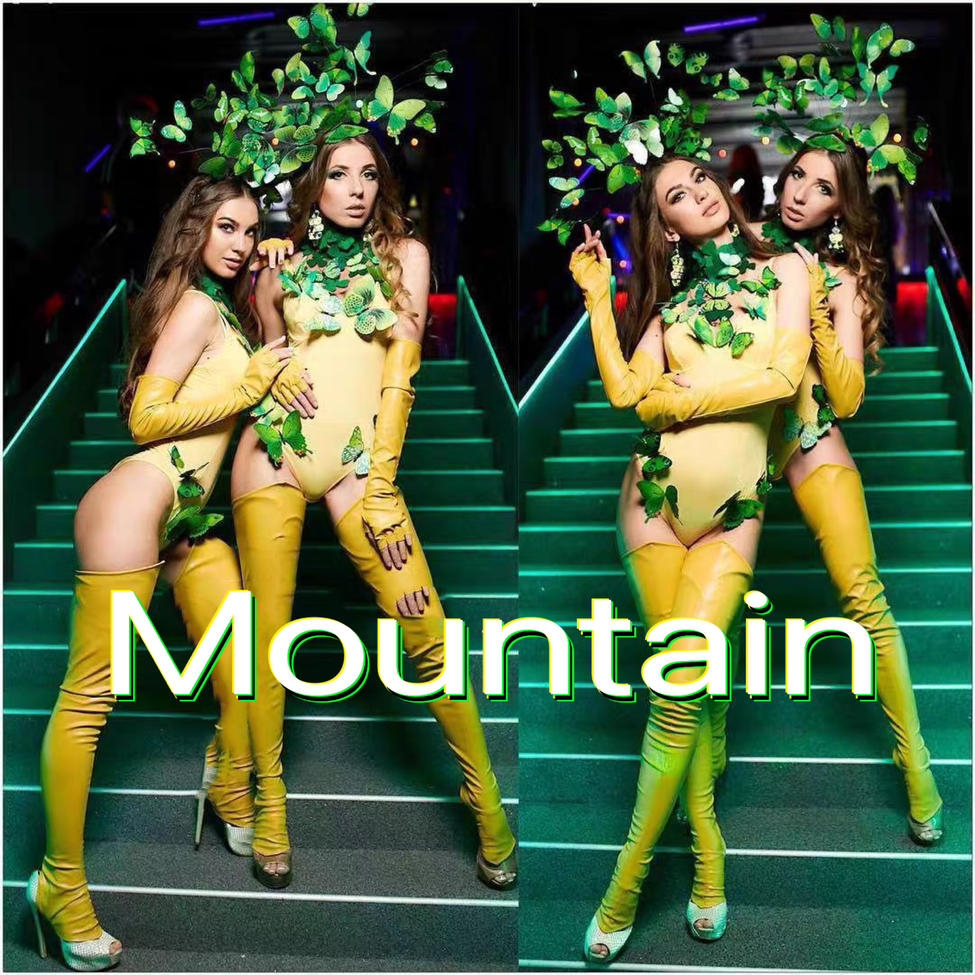 定制演出服夜店酒吧gogo女款蝴蝶仙子比基尼派对巡演 女款