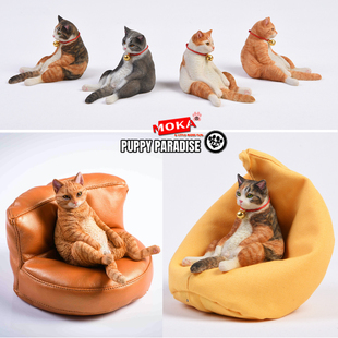 美国短毛猫 JXK官方 田园猫 猫咪模型 治愈系摆件礼品 手办