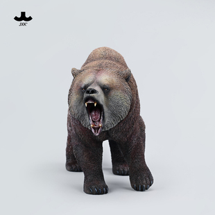 JXK 1/6棕熊模型仿真动物周边GK手办玩偶潮流玩具摆件配兵人