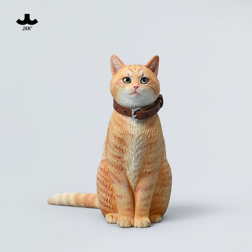 JXK田园猫橘猫狸花猫模型摆件