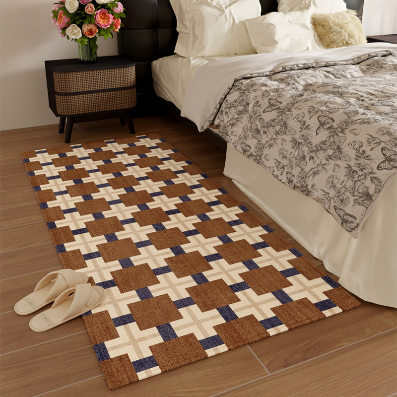 新款复古床边地毯卧室地垫中古长条脚垫垫子床头高级床尾书房沙发,居家布艺,床边毯,淘宝优惠券,粉丝福利购,淘宝优惠卷