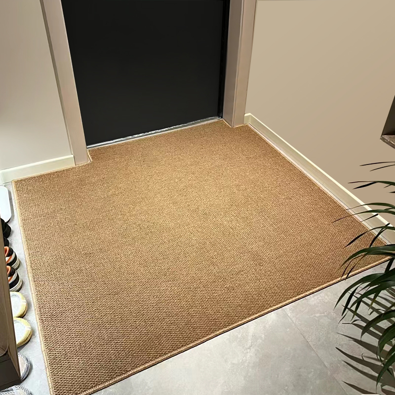 入户门地垫家用仿剑麻地毯门垫脚垫客厅原木风亚麻高级门垫定制