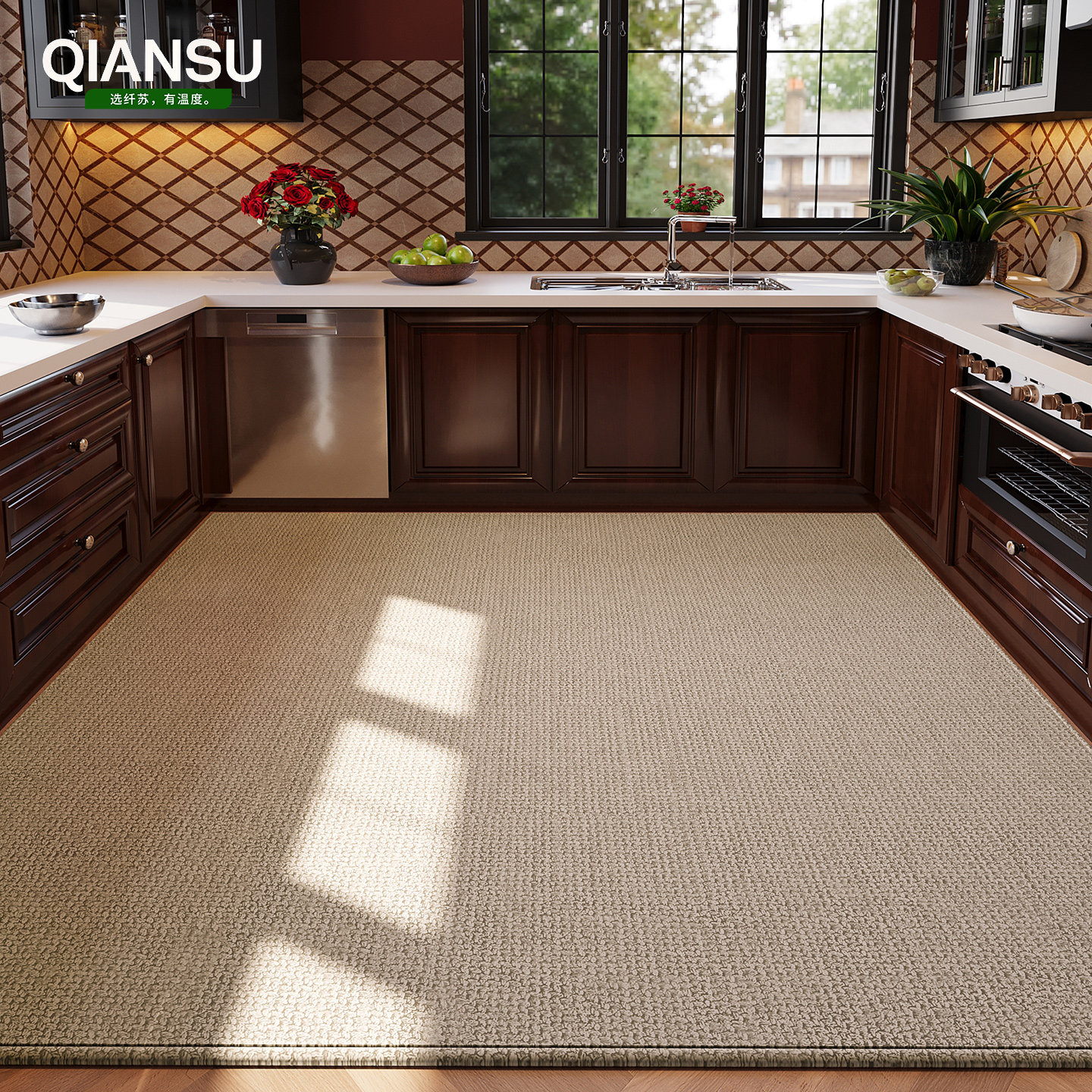 厨房地垫新款防油免洗可擦专用防水防滑地毯家用脚垫定制耐脏吸水,居家布艺,厨房地垫,淘宝优惠券,粉丝福利购,淘宝优惠卷