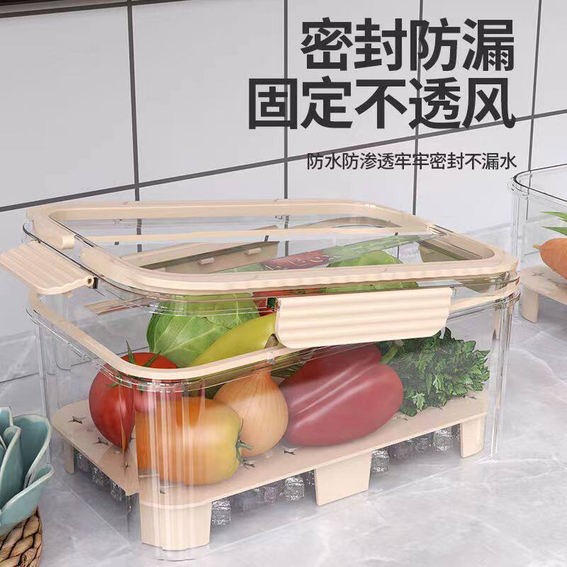 保鲜盒户外手提收纳盒便携外出露营野餐食物保冷保鲜盒水果带盖子