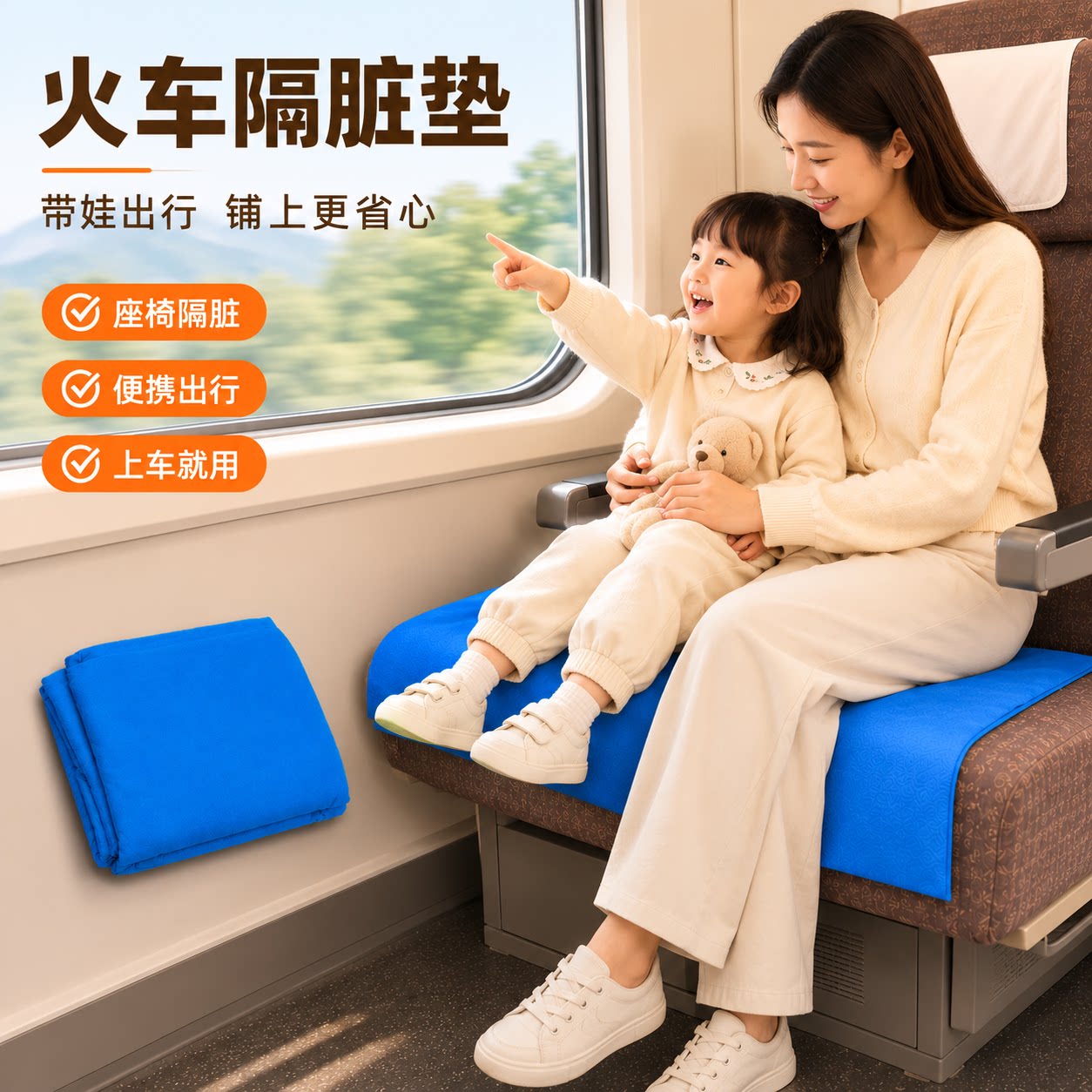 防水隔脏便携坐垫一次性高铁隔脏垫桌面膜飞机坐垫出差旅游用品