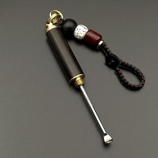 挖耳勺耳扒工艺旅游礼品檀木质采耳工具清洁神器掏耳屎钥匙扣便携