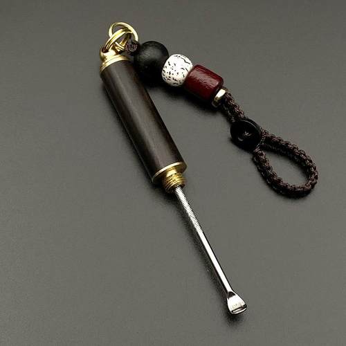 檀木挖耳勺钥匙扣掏耳勺随身便携