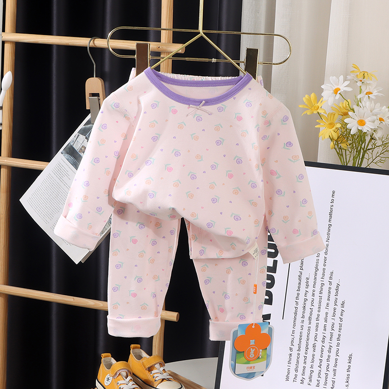 无骨缝A类儿童家居服薄款春秋季