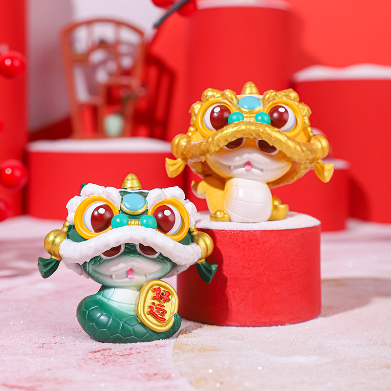 可爱树脂招财生肖蛇桌面装饰摆件