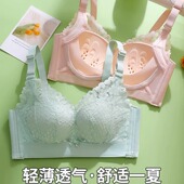 原创内衣女无钢圈小胸聚拢上托防下垂调整型超薄透气洞洞