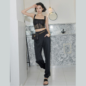 冰皮夏裤 垂感高腰弹力松紧哈伦休闲裤 宽松束脚窄版 月影集 运动裤