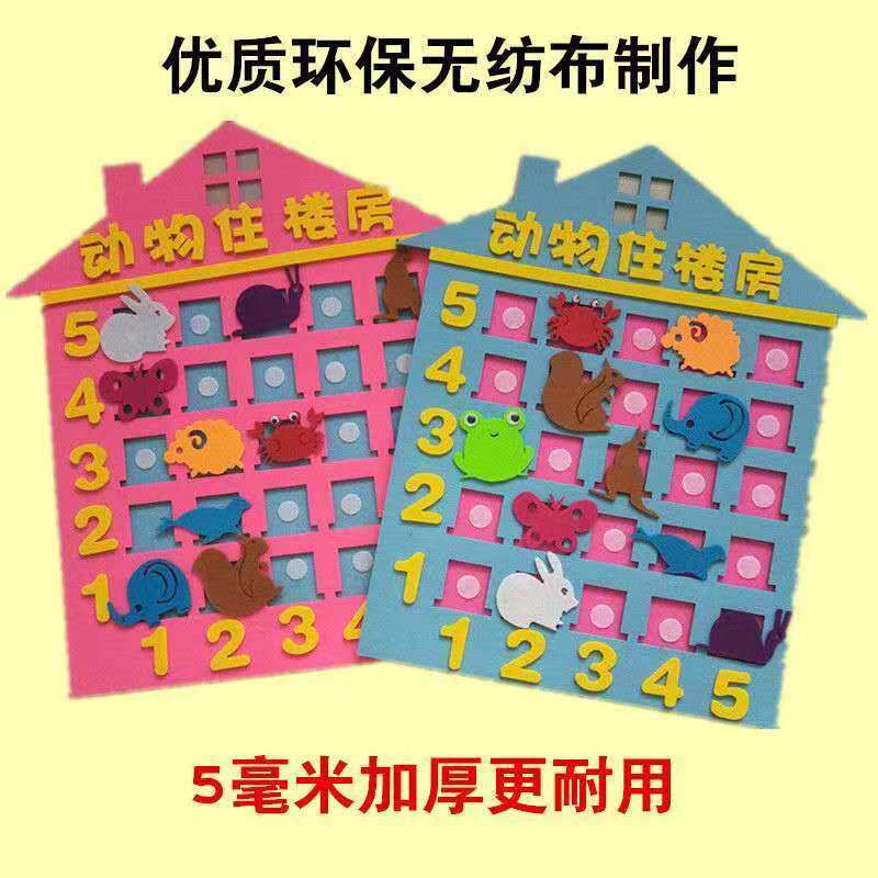 幼儿园生活区域区角玩具五官换表情玩教具手工不织布益智自制材料