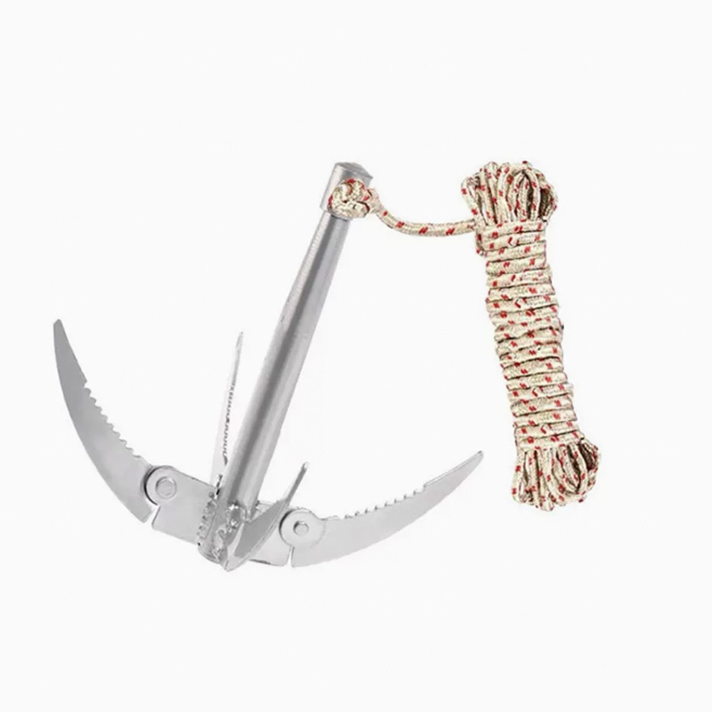 水草刀船锚破冰器割草刀垂钓配件渔具四齿四爪折叠四钩水草锚刀