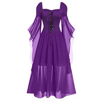Renaissance Costume Women Halloween Medieval Witch Dress thumbnail 5