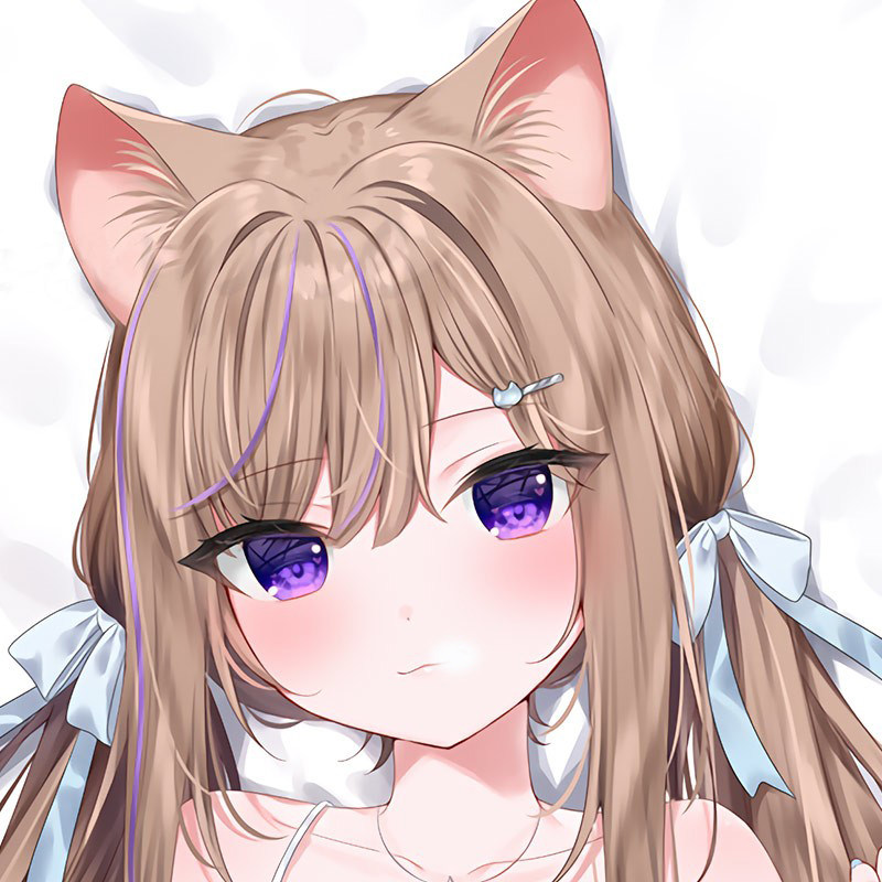 mafuyu等身抱枕レオちゃん白猫娘周边まふゆ 小悪魔さん抱枕