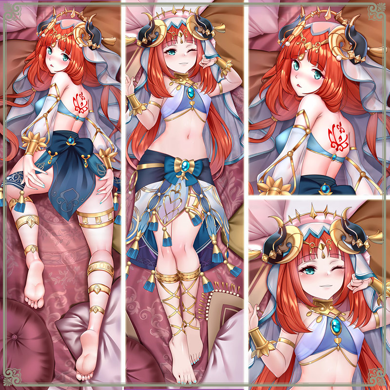 原神 妮露二次元长条游戏动漫宅男等身靠枕抱枕DIY