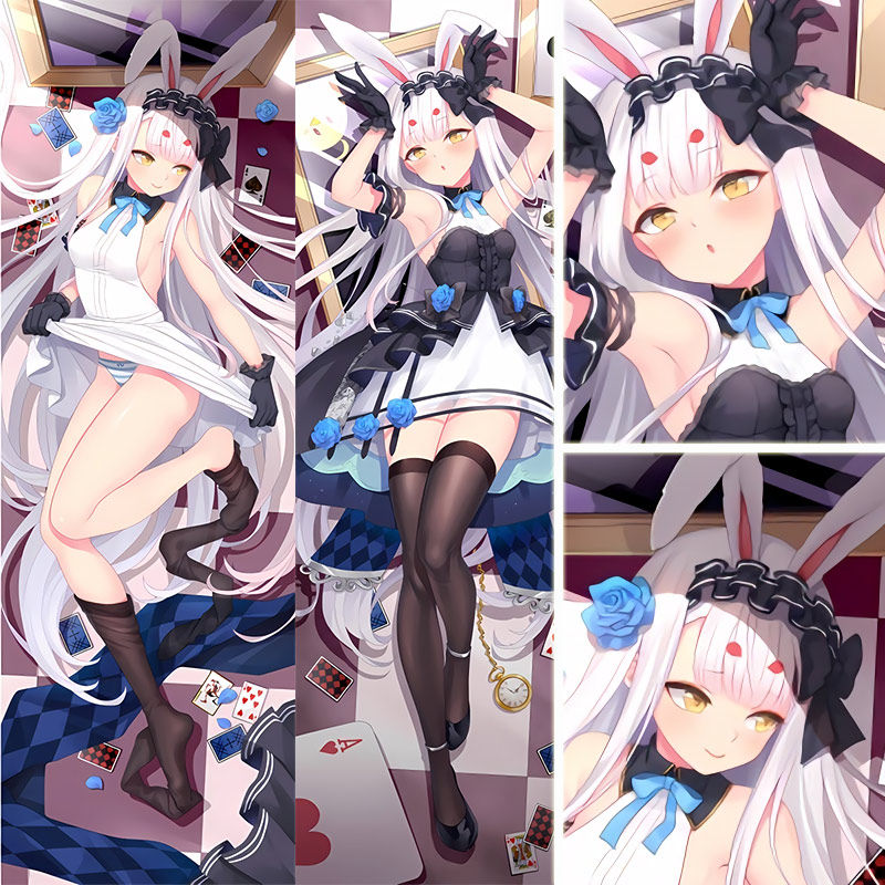 碧蓝航线 岛风-仙境白兔日系日版图动漫宅男等身抱枕枕套抱き枕カ