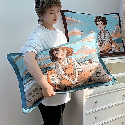 纯棉纱布枕套一对装枕头套纱布新款纯棉48x74cm/单个内胆套枕头芯