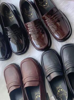 【暑假生】原创简约款学院风单鞋女生圆头方跟JK制服鞋公主鞋子