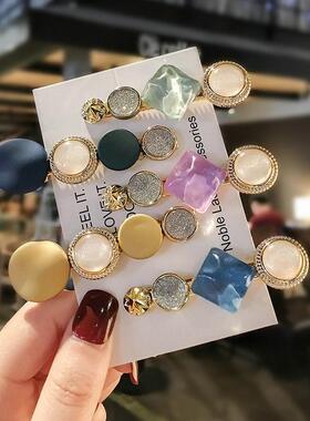 韩版马卡龙一字夹刘海夹成人女碎发发夹前额边夹侧边夹后脑勺bb夹