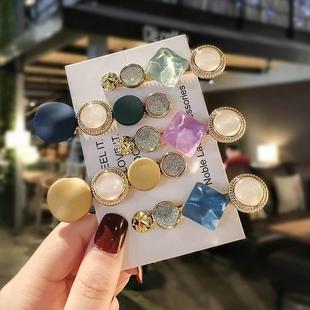 韩版马卡龙一字夹刘海夹成人女碎发发夹前额边夹侧边夹后脑勺bb夹