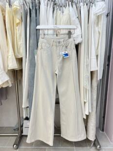 女浅色长裤 甜美风可爱风少女2026秋季 高腰宽松直筒牛仔裤 女装 新款