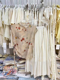 轻国风侧边抽绳绑带上衣女显瘦小个子短袖 新中式 女 新款 2026年夏季