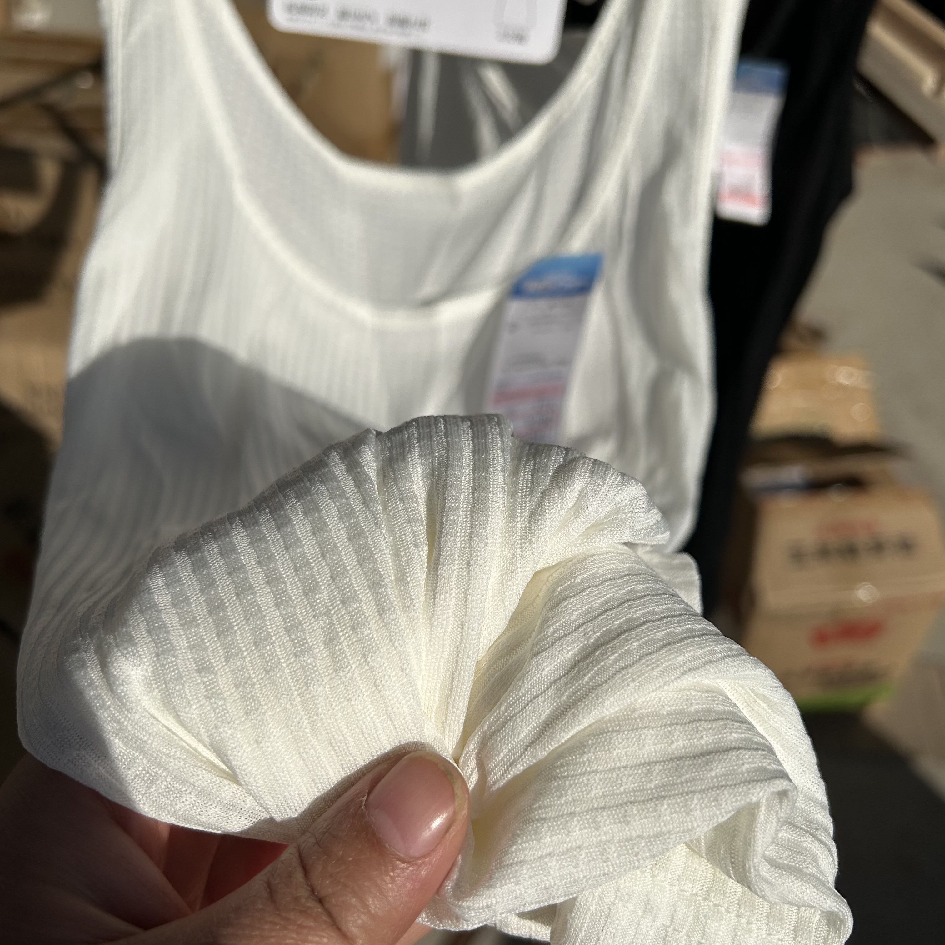 요정 정신 대외 무역 수출 일일 싱글 여성 여름 와플 흰색과 검정색 조끼 민소매 탑 바닥 셔츠