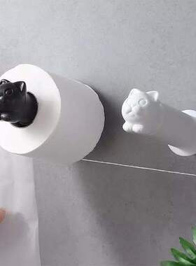 creative cat toilet paper holder roll holder adhesiv