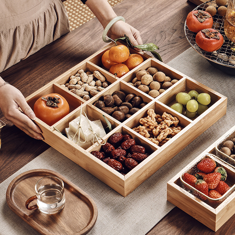 茶点中式点心盘零食托盘水果盘