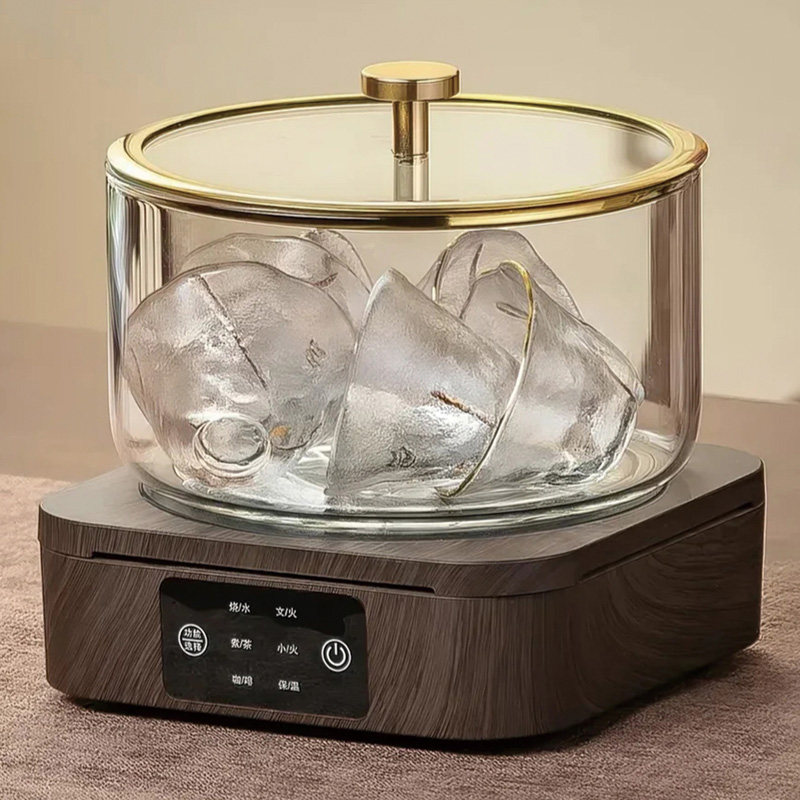 耐热玻璃茶洗缸茶道配件家用透明洗茶盆加厚带盖电陶炉加热消毒锅,餐饮具,茶道/零配,淘宝优惠券,粉丝福利购,淘宝优惠卷