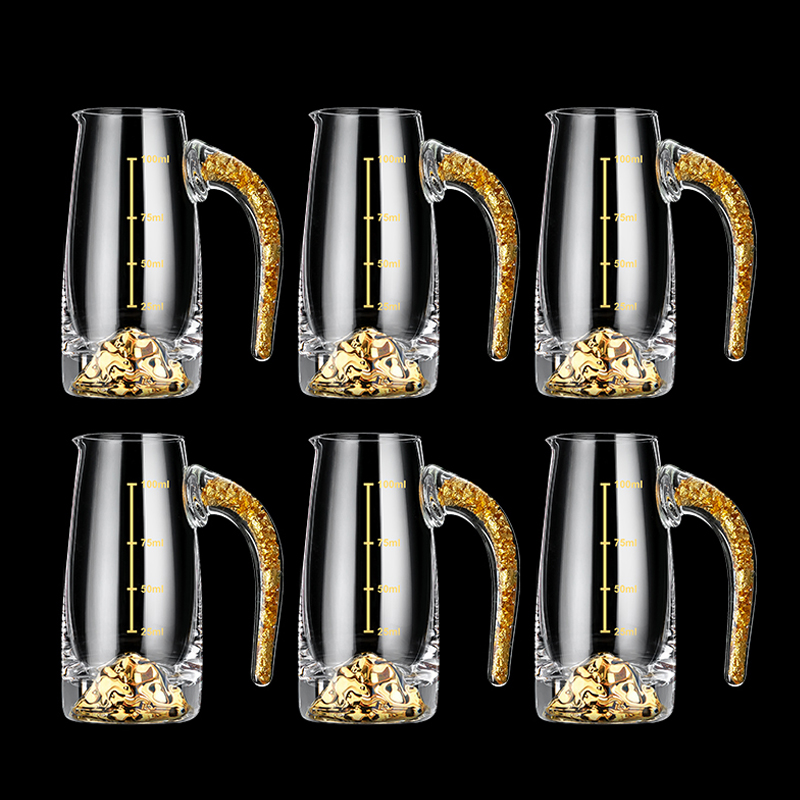 高档金箔水晶玻璃白酒分酒器