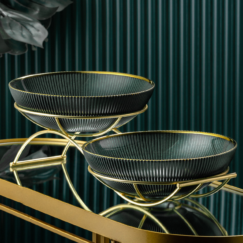 高档玻璃水果盘客厅家用轻奢