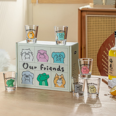 可爱卡通迷你一口杯送礼礼盒套装