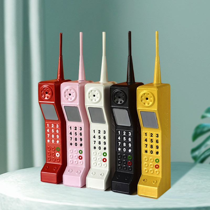 复古铁艺大哥大手提电话模型影视道具居家怀旧收藏工艺品桌面摆件