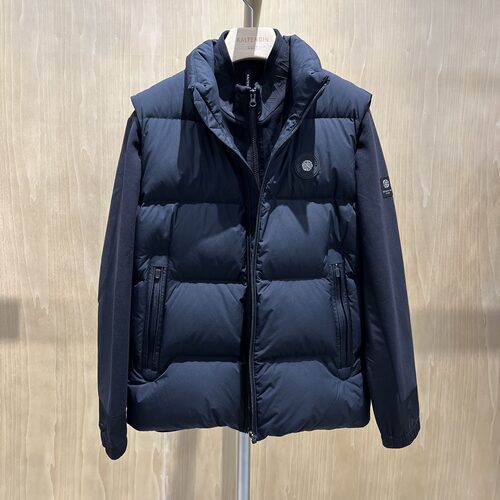 卡尔丹顿专柜正品男装锦纶羽绒背心直筒版型SFMW45991LA