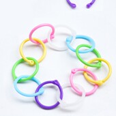 创意多功能活页环扣装 订圈彩色塑料相册书圈书环线圈开口圈随意圈