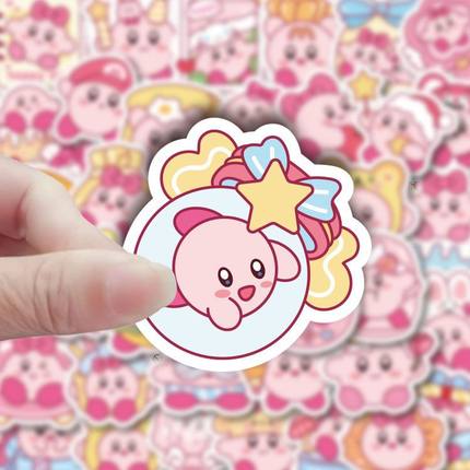 100张星之卡比贴纸可爱卡通行李箱头盔手账笔记本电脑DIY装饰贴画