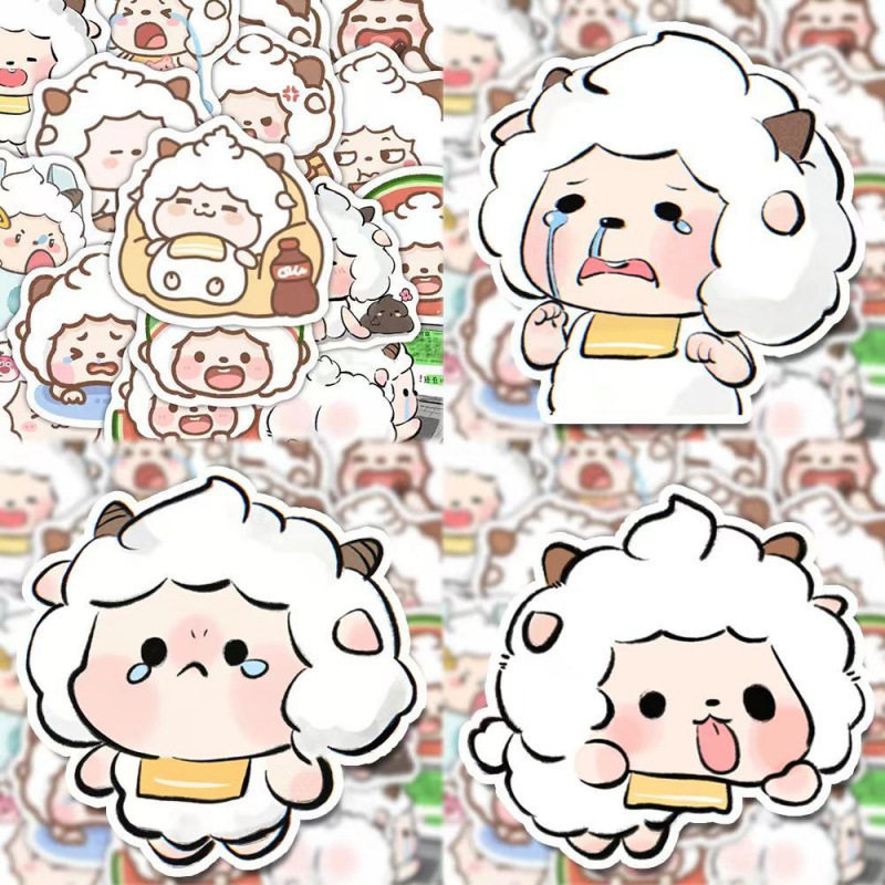 懒羊羊贴纸116张卡通可爱手账行李箱笔记本电脑手机壳吉他装饰,3C数码配件,笔记本个性小贴纸,淘宝优惠券,粉丝福利购,淘宝优惠卷
