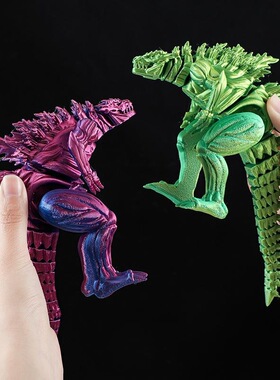 3d打印肌肉恐龙玩具水晶关节飞龙翼龙模型活动翅膀摆件礼物装饰