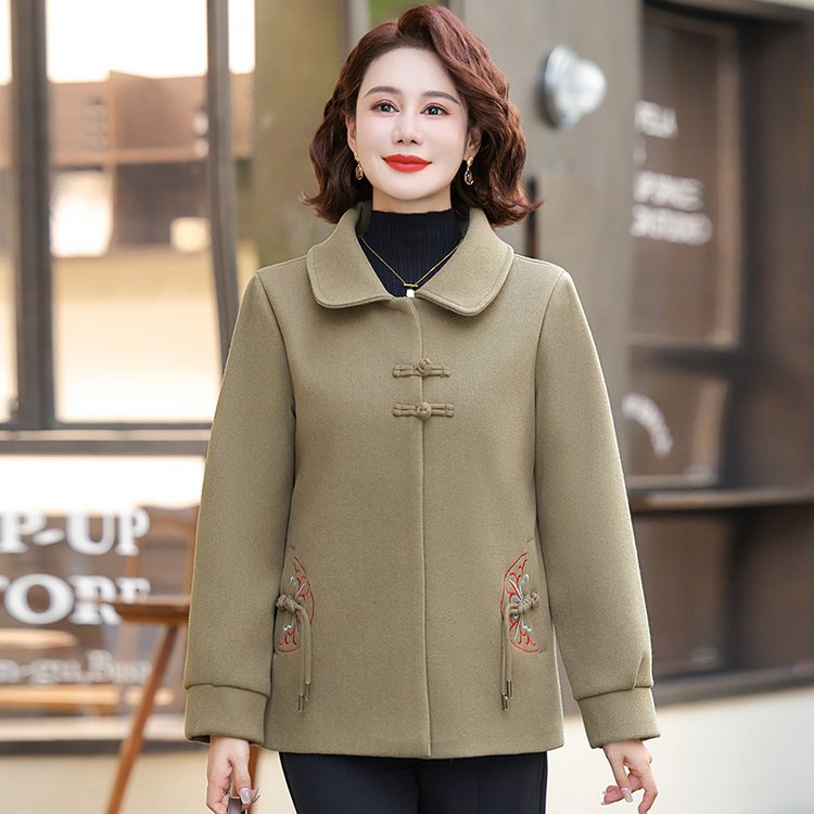 2025新款妈妈冬装夹棉外套洋气中老年女秋冬薄羽绒棉服秋冬棉衣