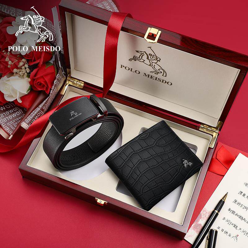 正品保罗美思得男士钱包皮带礼盒套装2024新款钱夹礼物送男友老公