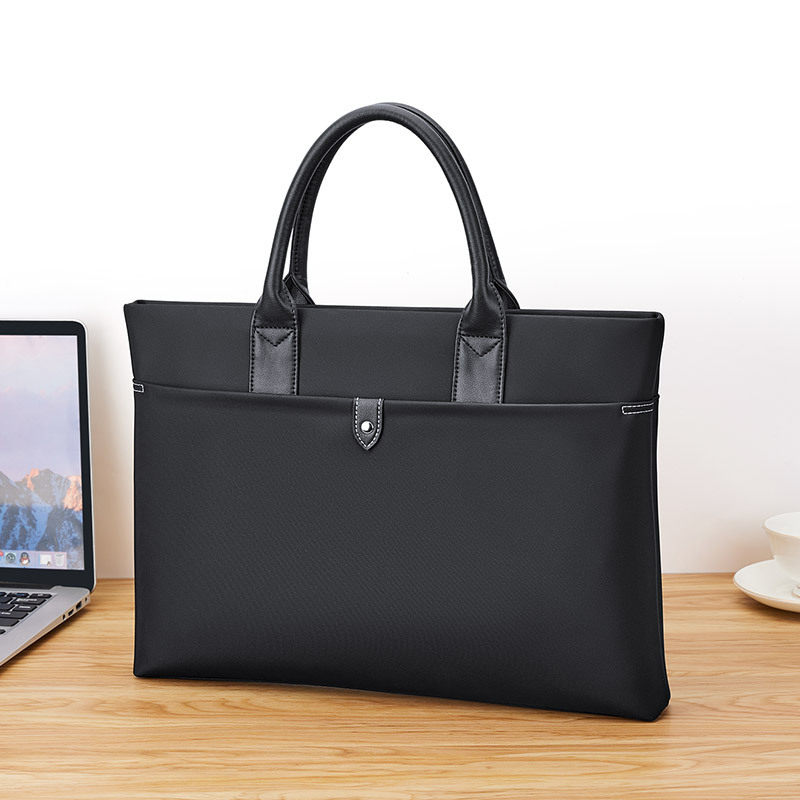 保罗男士公文包牛津布防水会议包大容量文件袋商务手提包电脑包