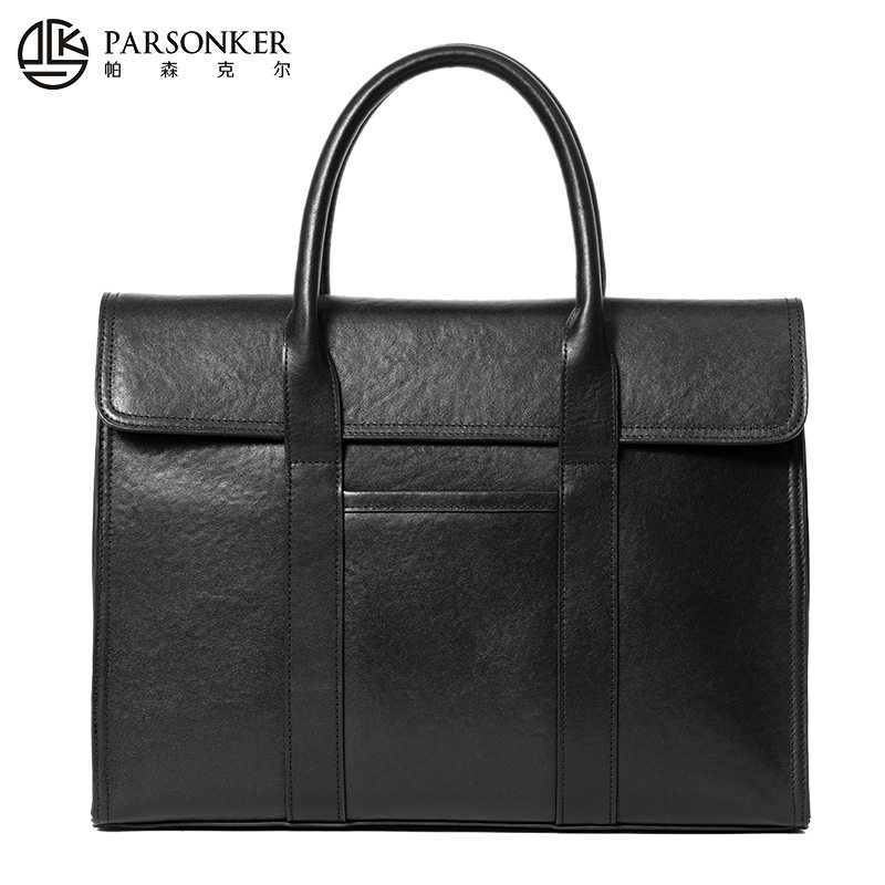 爆款男士手提包真皮商务时尚电脑包大容量差旅公文包厂家直销现货