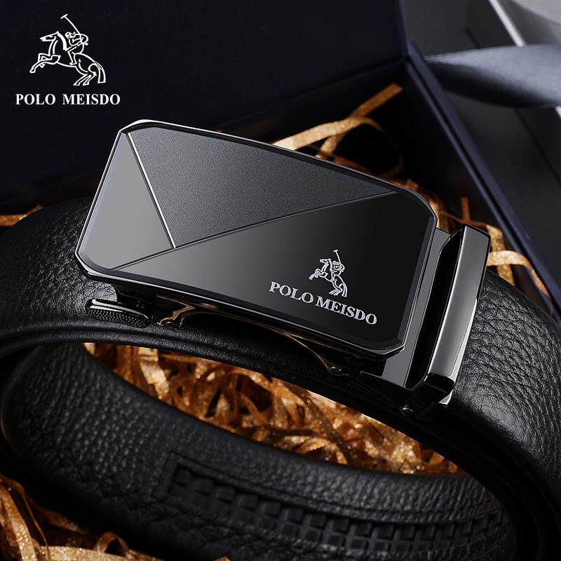 正品保罗美思得男士皮带男款真皮自动扣新款商务腰带头层牛皮裤带
