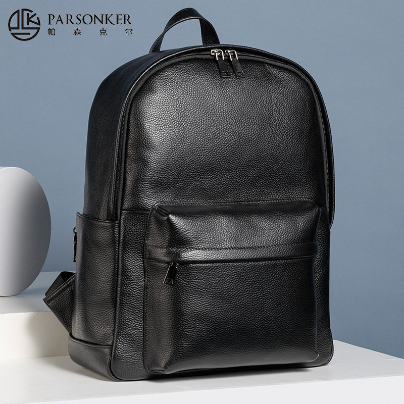 男士双肩包真皮头大容量商务背包时尚休闲差旅背包厂家直销现货