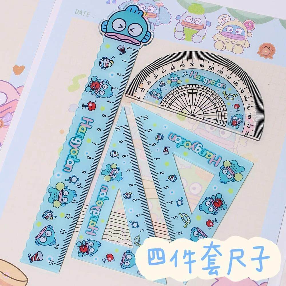 新款四件套波浪线透明尺