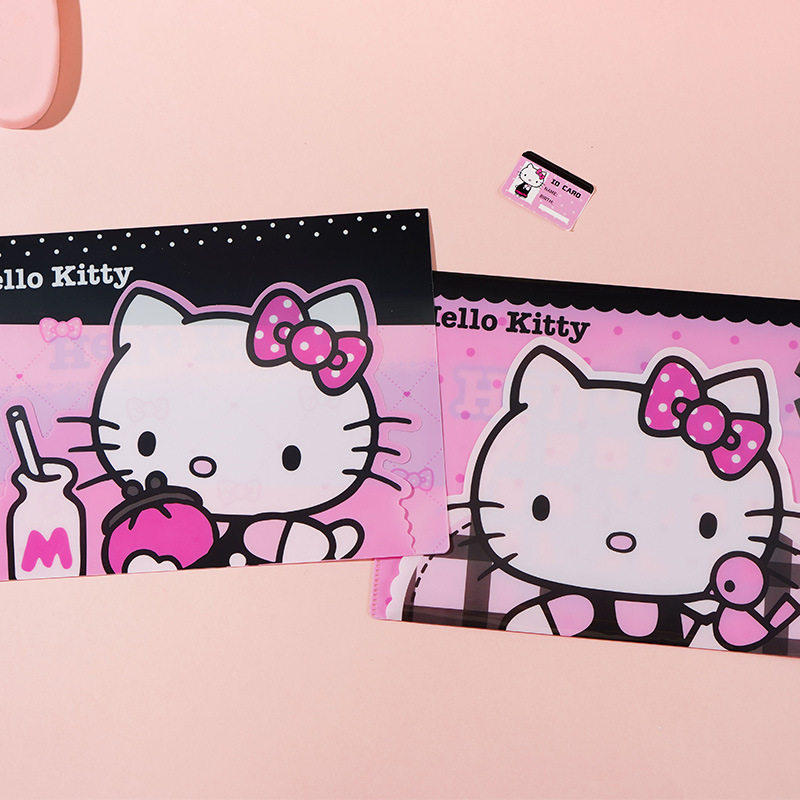 悦木联名HelloKitty文件夹A4学生试卷收纳册档案资料袋子通告备忘